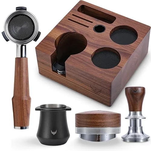 54mm Walnut Espresso Tool Set, product photograph