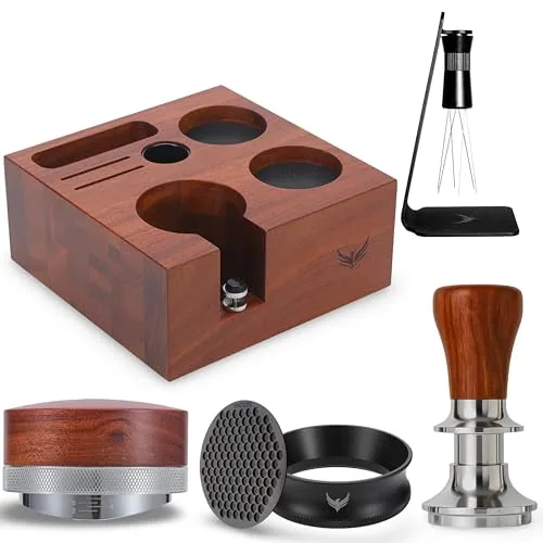 51mm Rosewood Coffee Tamper Set, product photograph
