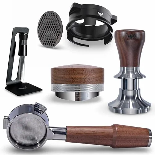 54mm Walnut Espresso Tools Kit, product photograph