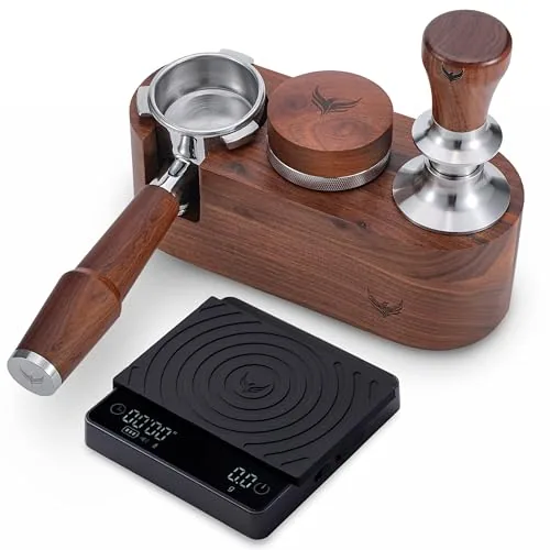 54mm Rosewood Breville Coffee Tamper Set, product photograph