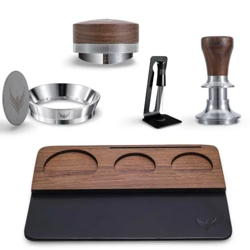 51mm Walnut Espresso Tools Set, product photograph