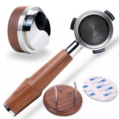 54mm Walnut Espresso Kit Bottomless Portafilter, product photograph