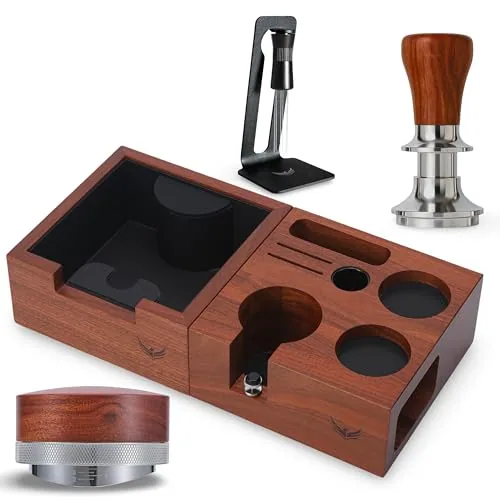 54mm Rosewood Coffee Tamper Kit, product photograph
