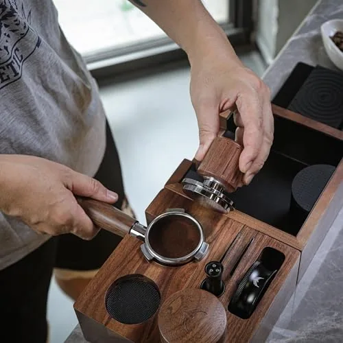 54mm Walnut Espresso Accessories Set, product photograph