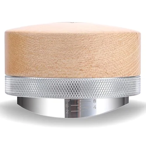 54mm Maple Espresso Distributor, product photograph