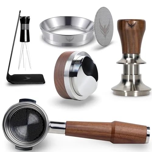 58mm Walnut Tamper Kit 6-Piece, product photograph