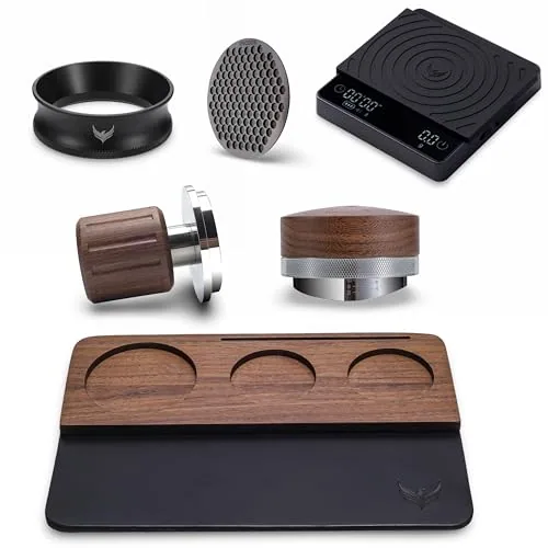 58mm Walnut Espresso Accessories Kit, product photograph
