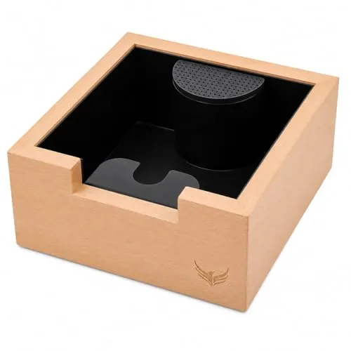 Beech Coffee Knock Box Espresso Puck Dump Bin, product photograph