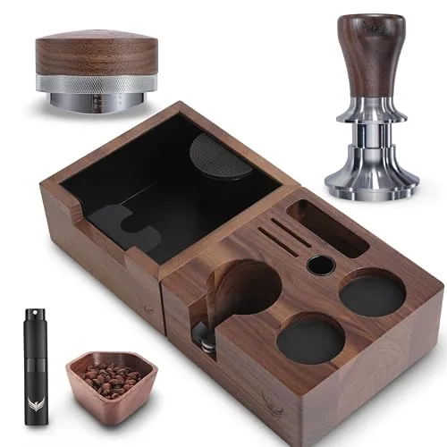 58mm Walnut Espresso Accessories Kit, product photograph