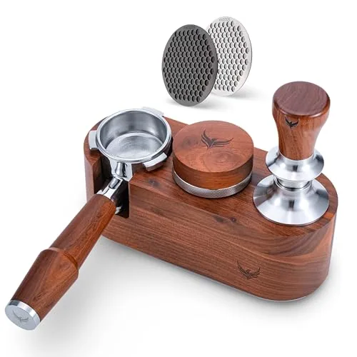 54mm Rosewood Espresso Machine Accessories Kit, product photograph