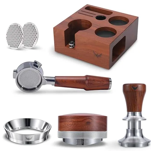 54mm Rosewood Breville Espresso Tool Set 7-Piece, product photograph