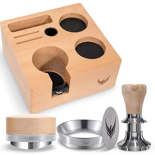 58.5mm Maple Espresso Accessories Kit, product photograph